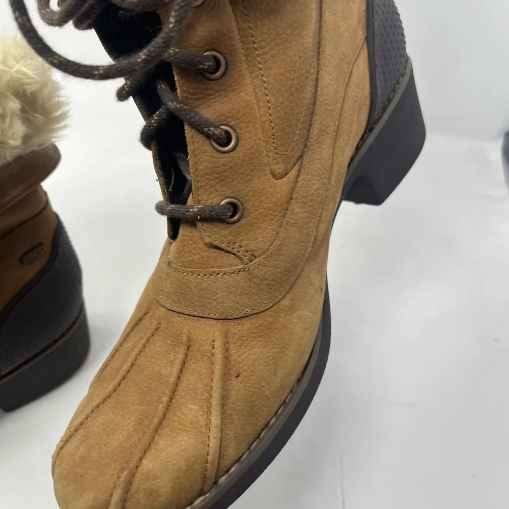 Merrell Chateau Mid Lace Polar Waterproof Boots Brown Suede Women's 11